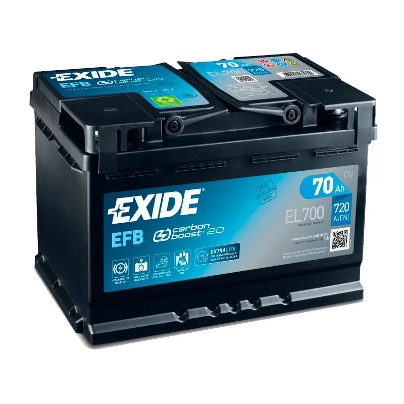Аккумулятор Exide EFB Start-StopEL700 (6CT-70R+) | Магазин «Аккуммаркет» г Мытищи