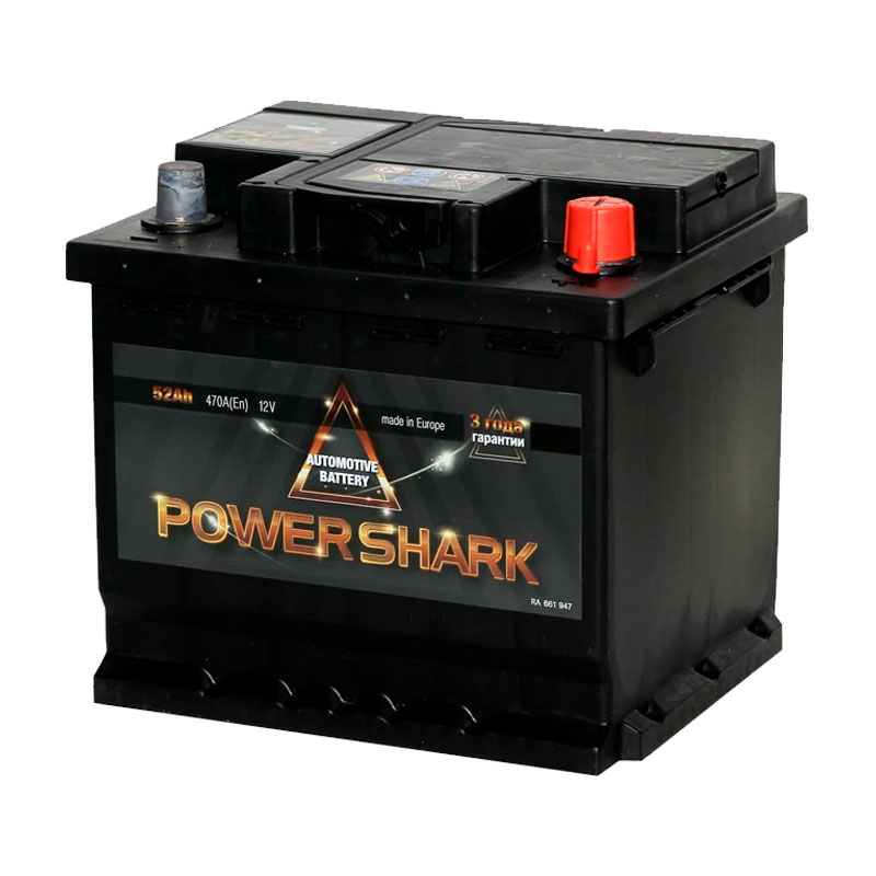Аккумулятор Power Shark Euro(6СТ-52R+) | Магазин «Аккуммаркет» г Мытищи